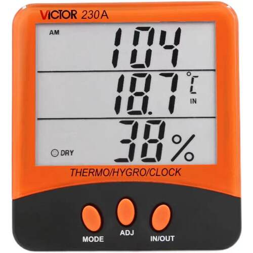 胜利VC230A带探头闹钟电子数显温湿度计家用温湿度计