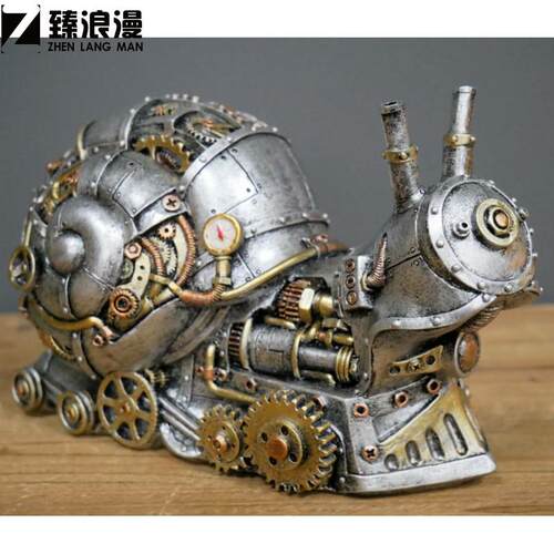 机械朋克狗树脂工艺品桌面橱窗装饰摆件园艺摆饰