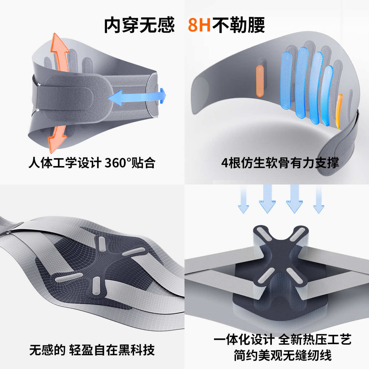 轻薄透气护腰带腰间盘劳损突出腰疼健身男女运动腰托软骨支撑护具