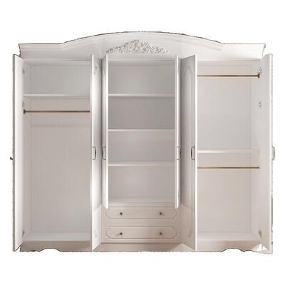 衣柜经济型欧组式MEU四门简约五门装板六式白色卧大室门木质衣橱