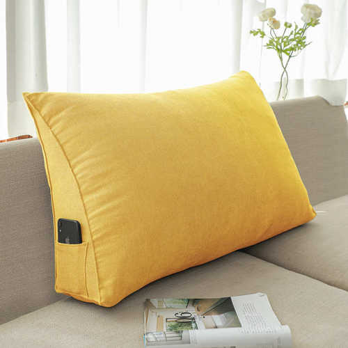 拆洗靠垫办公室腰枕头套客厅护靠枕腰枕罩沙发床头三角形垫靠背可