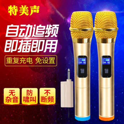 专业级一拖二家用无线话筒U段唱歌K歌演出会议主持婚庆KTV防啸叫