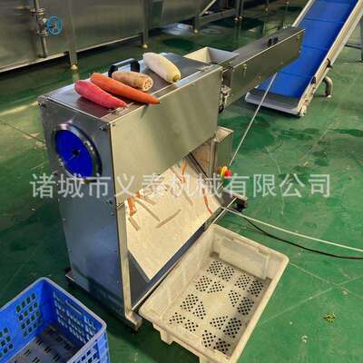 义泰全自动白萝卜削皮机生产厂家大型莲藕削皮机设备大产量