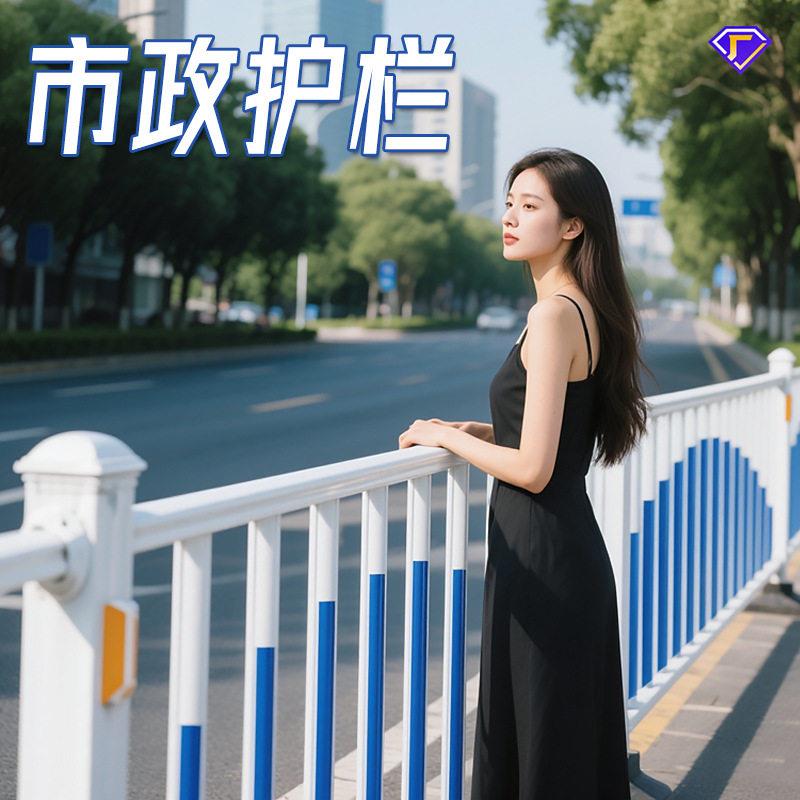 市政道路护栏马路人行道防撞安全防护栏杆交通公路锌钢隔离栏栅栏
