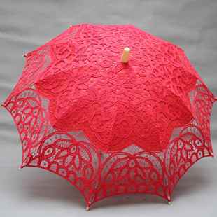 山泰安手工东百代丽妆防晒93028伞面双长层带绣柄伞雨伞