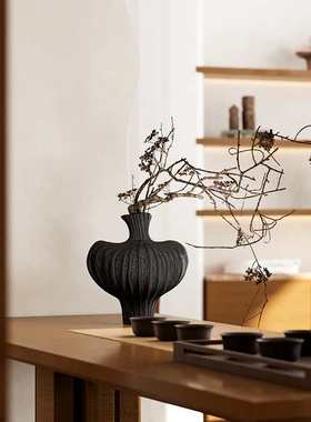 匠十三  中古侘寂风酒店大堂陈列软装饰品摆饰民宿公区陶瓷工艺品