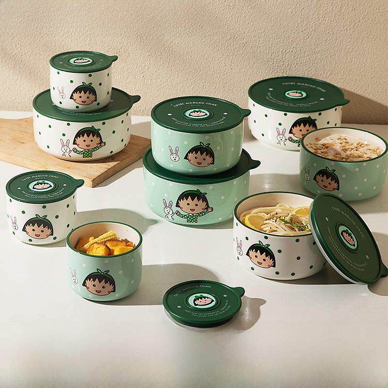 【现代主妇&樱桃小丸子】食品级密封带盖保鲜碗上班族饭盒