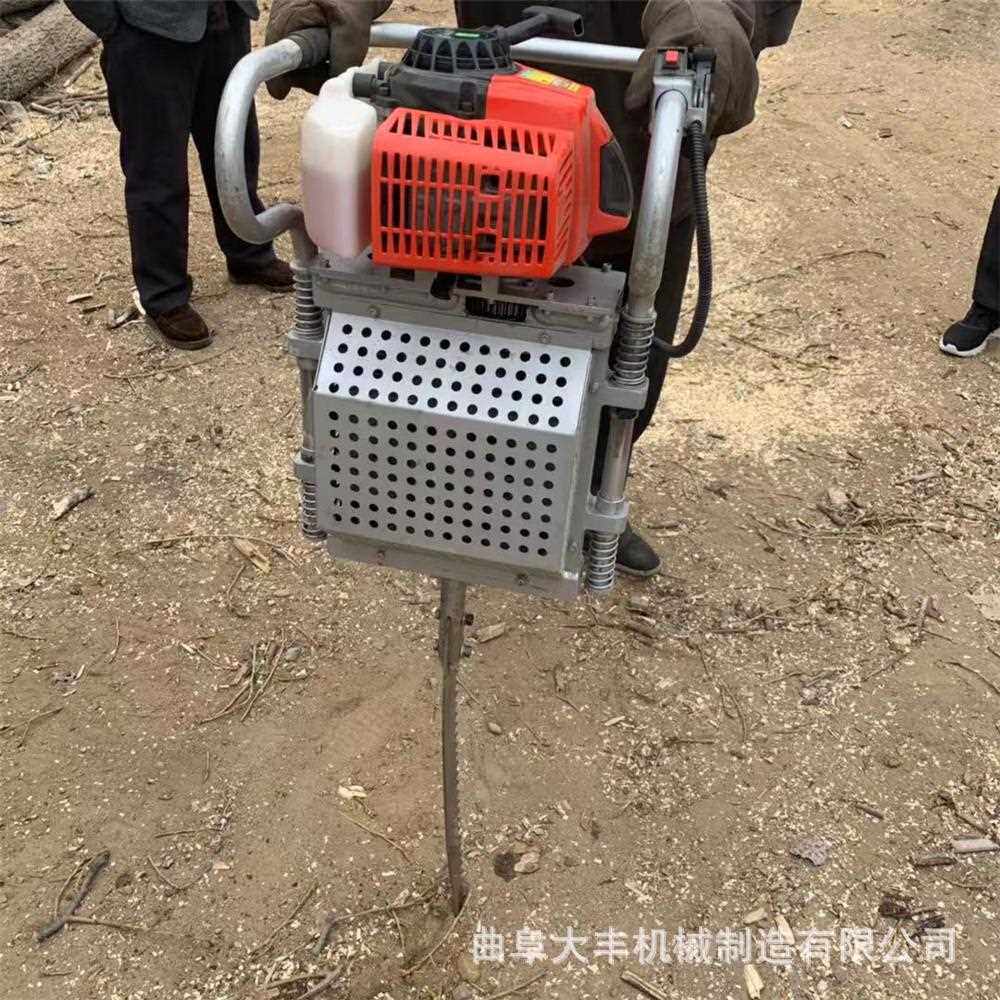 青海便携式挖树机 汽油镐冲击式断根机 锯齿起土球挖树机