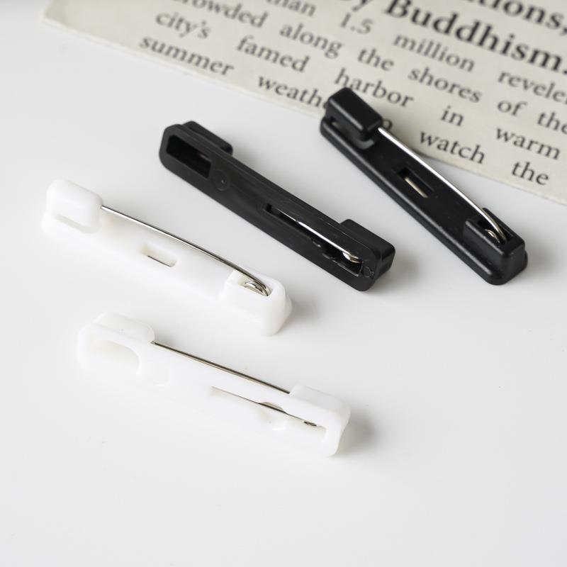 3.7CM白色塑料别针 多规格别针胸卡工牌号别针 白色创意别针现货