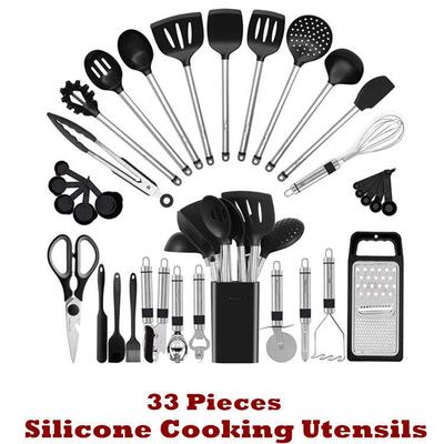 Silicone Cooking Kitchen Utensil Set Cookware Tools Spatula