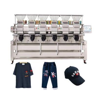 全自动六头电脑绣花机 平绣帽绣机multi head embroidery machine