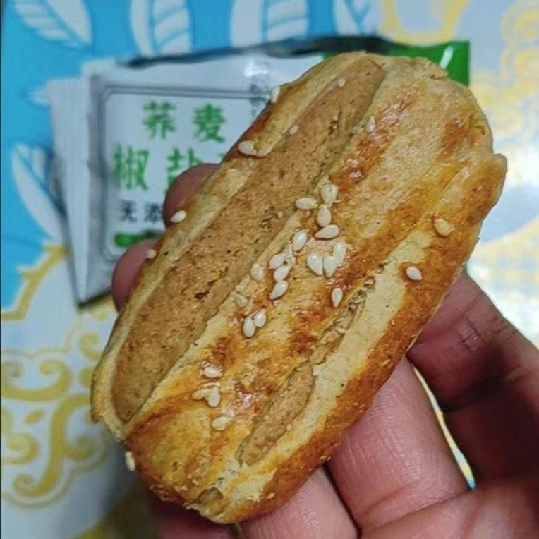 喜萌多无蔗糖荞麦椒盐酥饼干 干咸味传统手工糕点心荞麦牛舌饼休