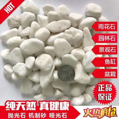 白色天然鹅卵石南京雨花石精品天然石材园林景观公园铺路造景直销