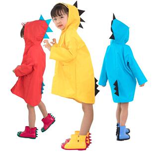 Raincoat Kids Waterproof Children Jacket Cute Rain Dinosaur
