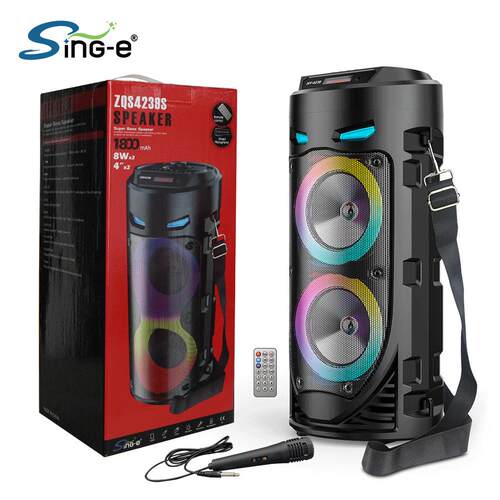 SING-E ZQS4239源头外贸工厂无线多功能音箱广场舞户外蓝牙大音响