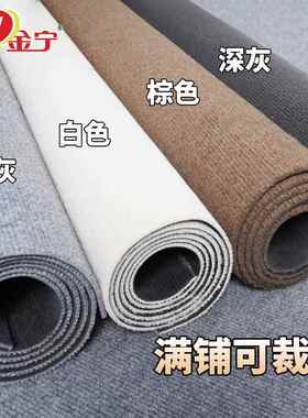 金宁家用卧室米白色地毯水泥直播间收音纯灰色简约办公室商用地垫