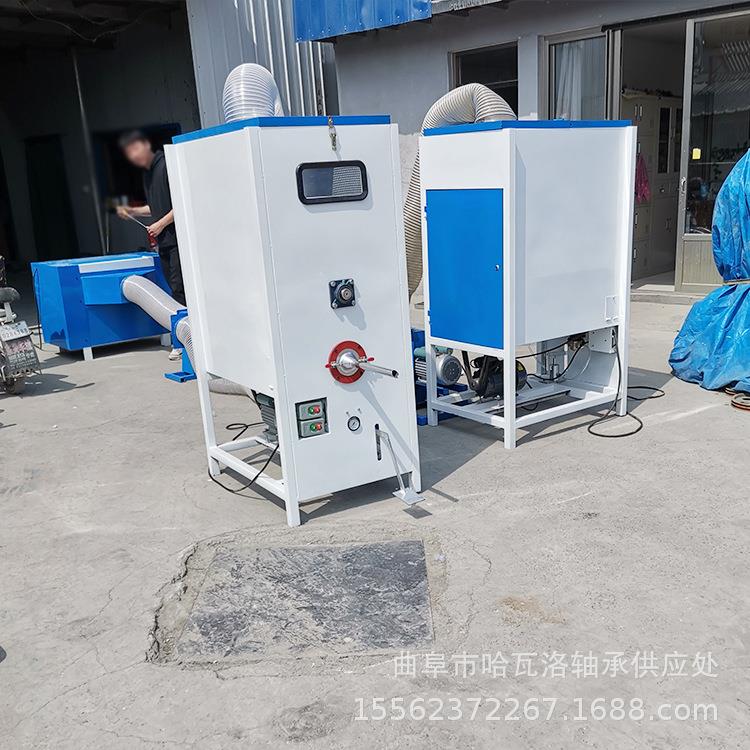 单口沙发枕机充棉28423粒7d1抱5d短纤维棉开松机泡沫颗坐垫充装机