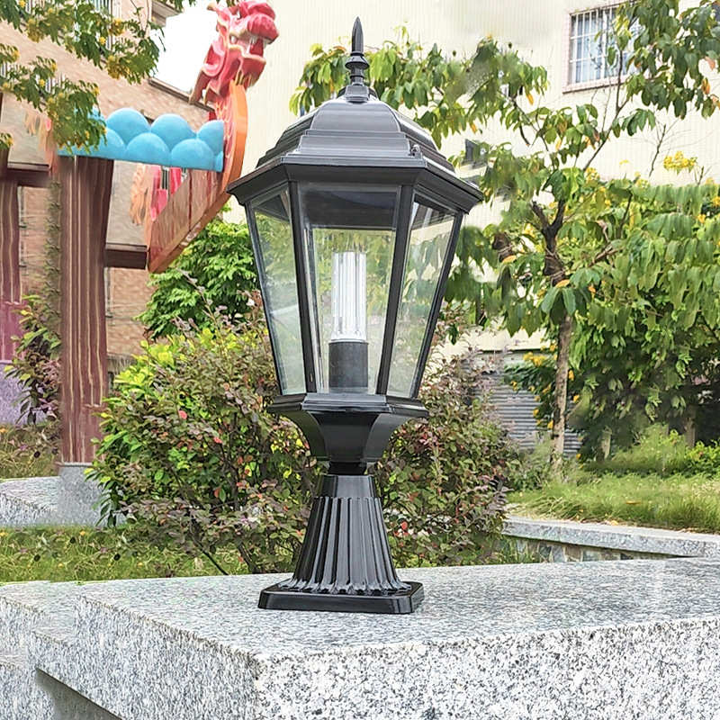 围墙灯太阳能别墅庭院门柱灯柱子灯室外欧式柱头灯户外防水围栏灯
