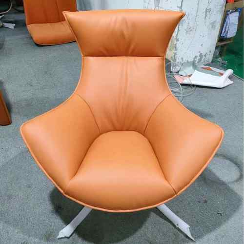 网红皮艺设计师旋转龙虾椅客厅简约阳台单人沙发椅蜗牛懒人电脑椅