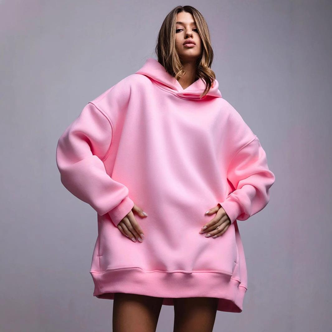 color loose hooded for fashion casual sweatshirt sweatshirt