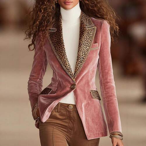 Women's long sleeved patchwork lace jacket