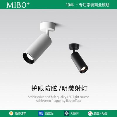 led明装射灯防眩可调角度吸顶式天花板灯无主灯客厅背景墙照画灯