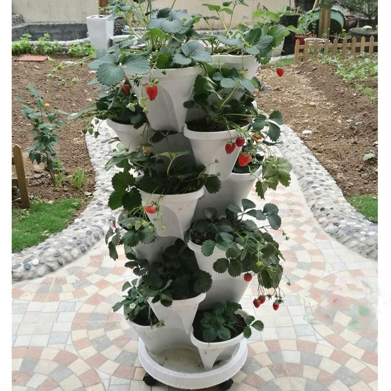 草莓盆栽专用盆阳台立体种植盆家庭适合种蔬菜的花盆架子多层家用