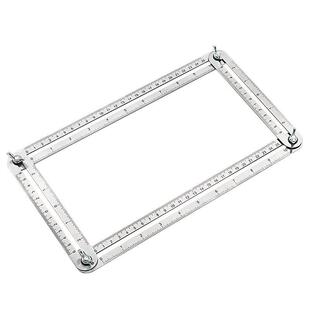 四折尺不锈钢四折叠尺，不锈钢四折尺任意角度尺，多功能四折尺