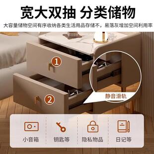 头柜用简约带抽屉收床纳储物小柜子窄缝边家出租房意式 床C63边柜