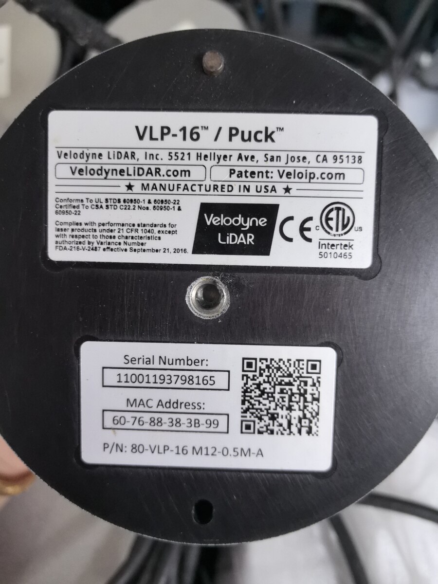 5月16日深圳工厂库存美国Velodyne三维激光雷达VLP-16?/Puck?一批（合计30个）（广东深圳）网络拍卖公告