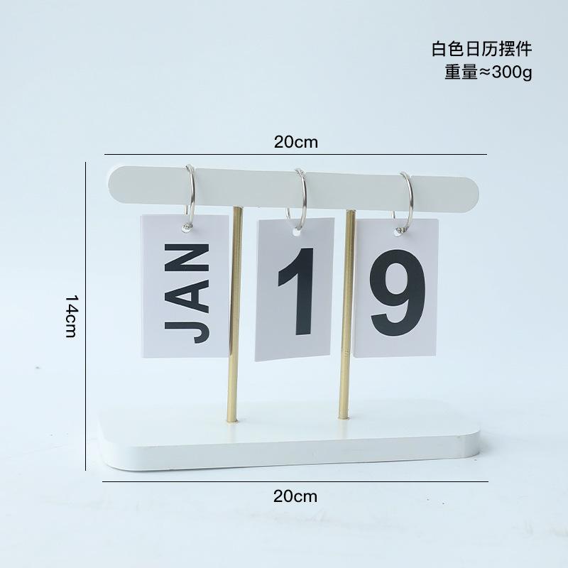 创意日历台历ins风办公桌面客厅文艺复古木质日历翻页装饰小摆件