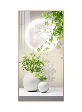 温馨时尚入门玄关装饰画现代简约走廊过道墙壁画竖版进门清新挂画
