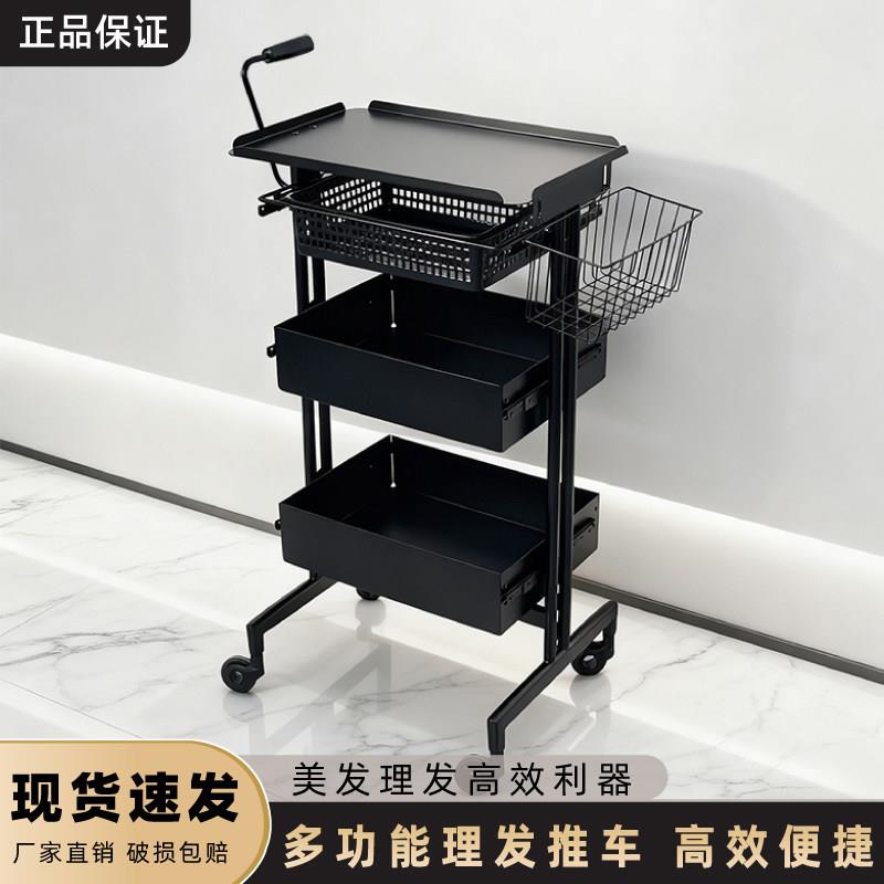 高级不锈钢美容美发店理髲剪发折叠杠发廊小推车工具车专用烫染车
