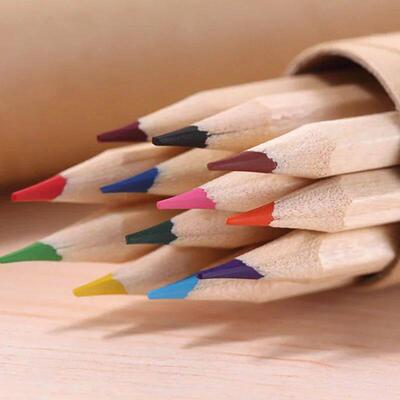 Professional 12 Colors Natural Wood Colored Pencils Crayons