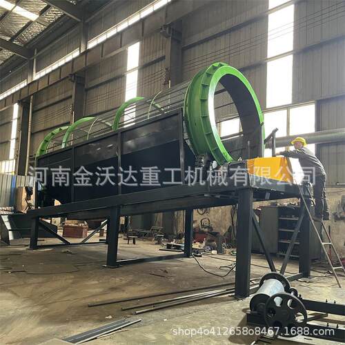 大理石河沙轴无滚筒筛机选 建转筑石料泥沙圆筒筛 移按需定制动式