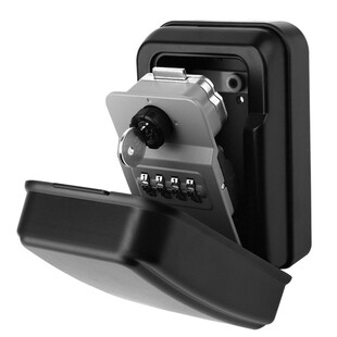 免安装壁挂式钥匙盒户外密码钥匙盒金属密码挂锁钥匙盒双开防雨罩