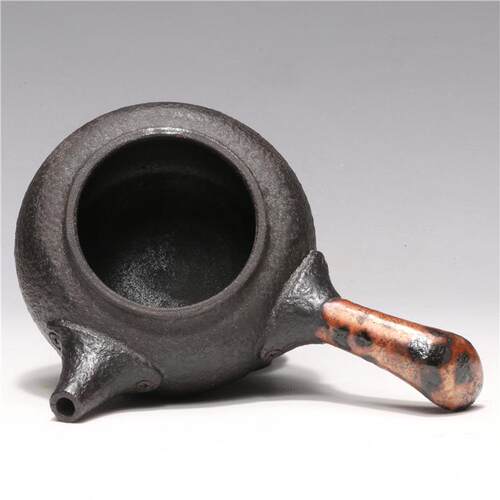 龙砂陶宜兴紫砂壶粗陶仿铁泡茶器300毫升制作茶具套装