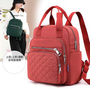 高质感双肩包女学生ins百搭出去玩新款背包尼龙双肩包欧美手提女