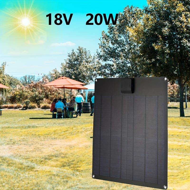 20W 18V 5V多晶硅太阳能户外手机充电器 12V蓄电池太阳能充电板