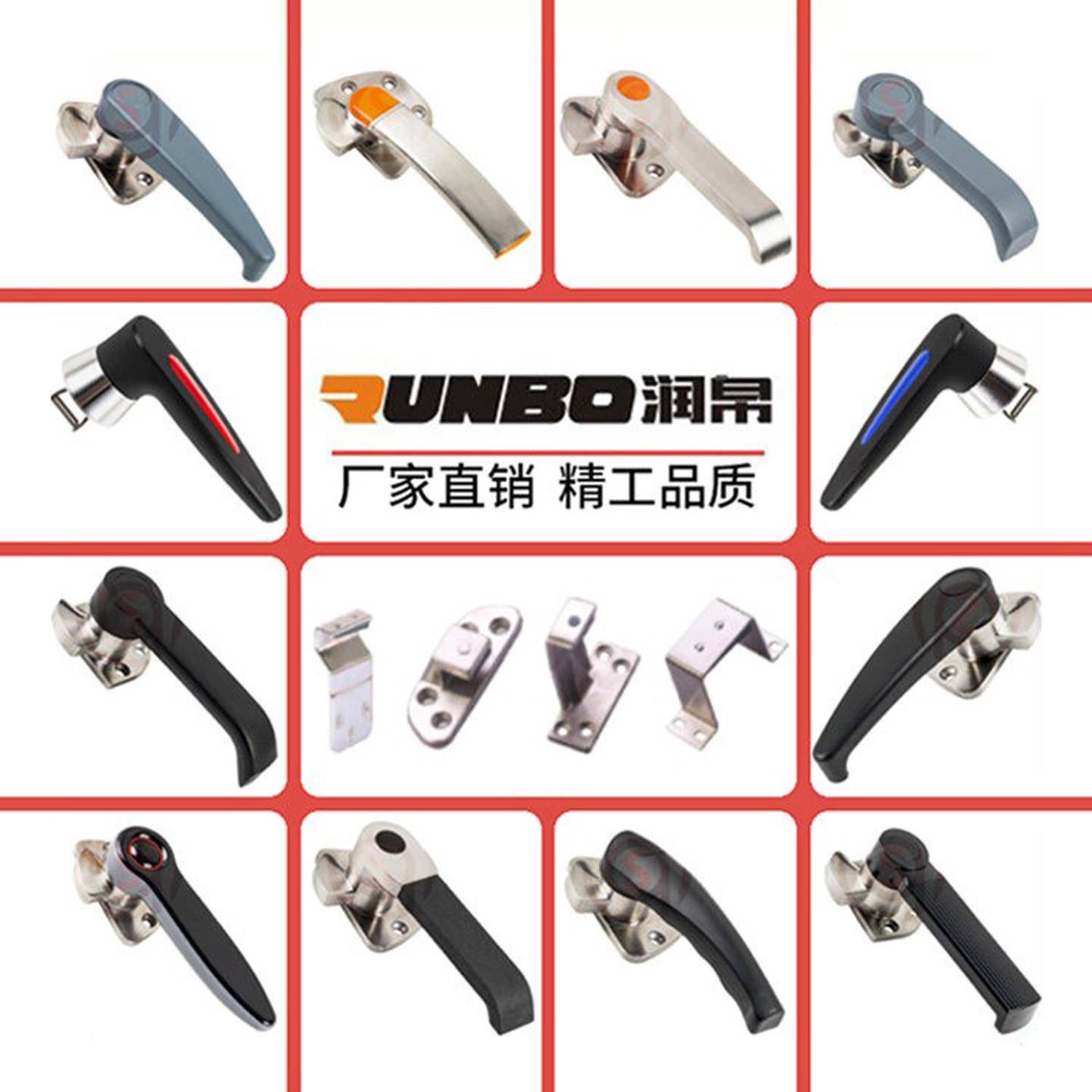 蒸箱门把手烘箱海鲜蒸柜拉手蒸饭柜配件不锈钢厚压紧门锁主机壳配图片