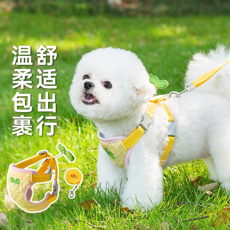宠物狗狗牵引绳胸背款外出遛狗绳防止挣脱约克夏雪纳瑞小型幼犬用
