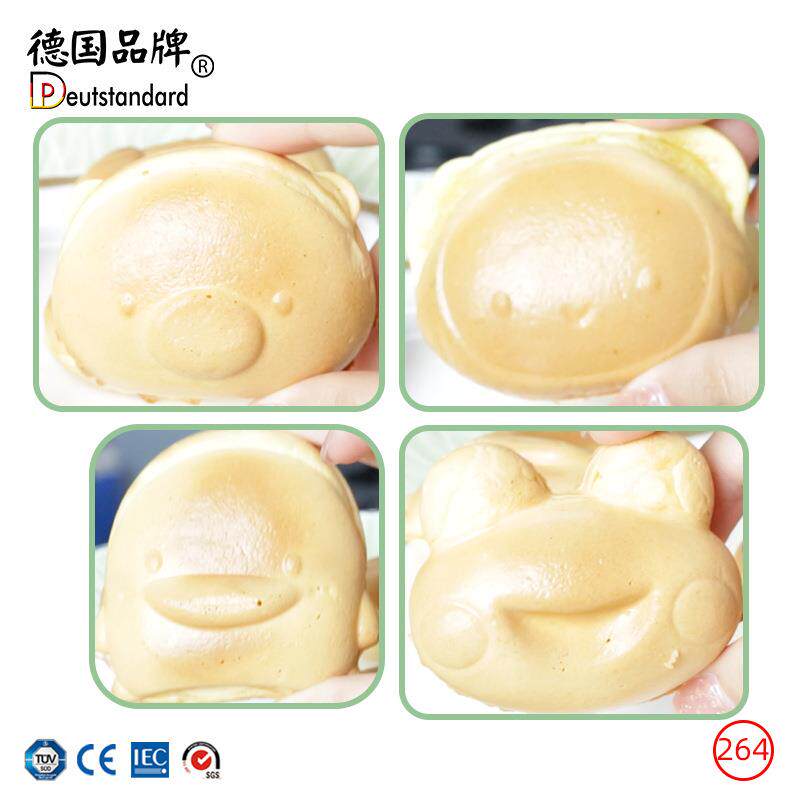 蛋糕机卡通华夫饼松饼炉商用双面加热电饼档左右翻转烘培小吃设备