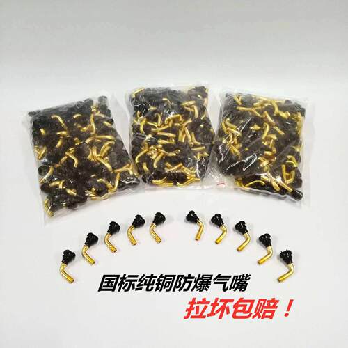 国标机车真空胎气门嘴电动车电动机车轮胎纯铜气门弯嘴防漏防爆气