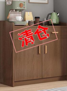 ?茶水柜客厅餐边柜子家用置房物实墙木色备CBG09246餐靠储物收柜