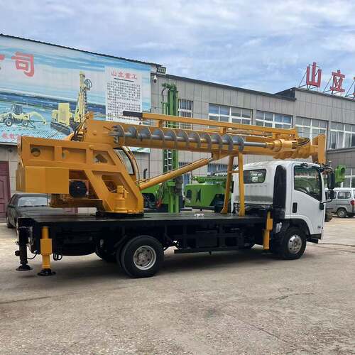 厂家供应电线杆吊钻一体机越野电力工程用钻孔立杆一体机