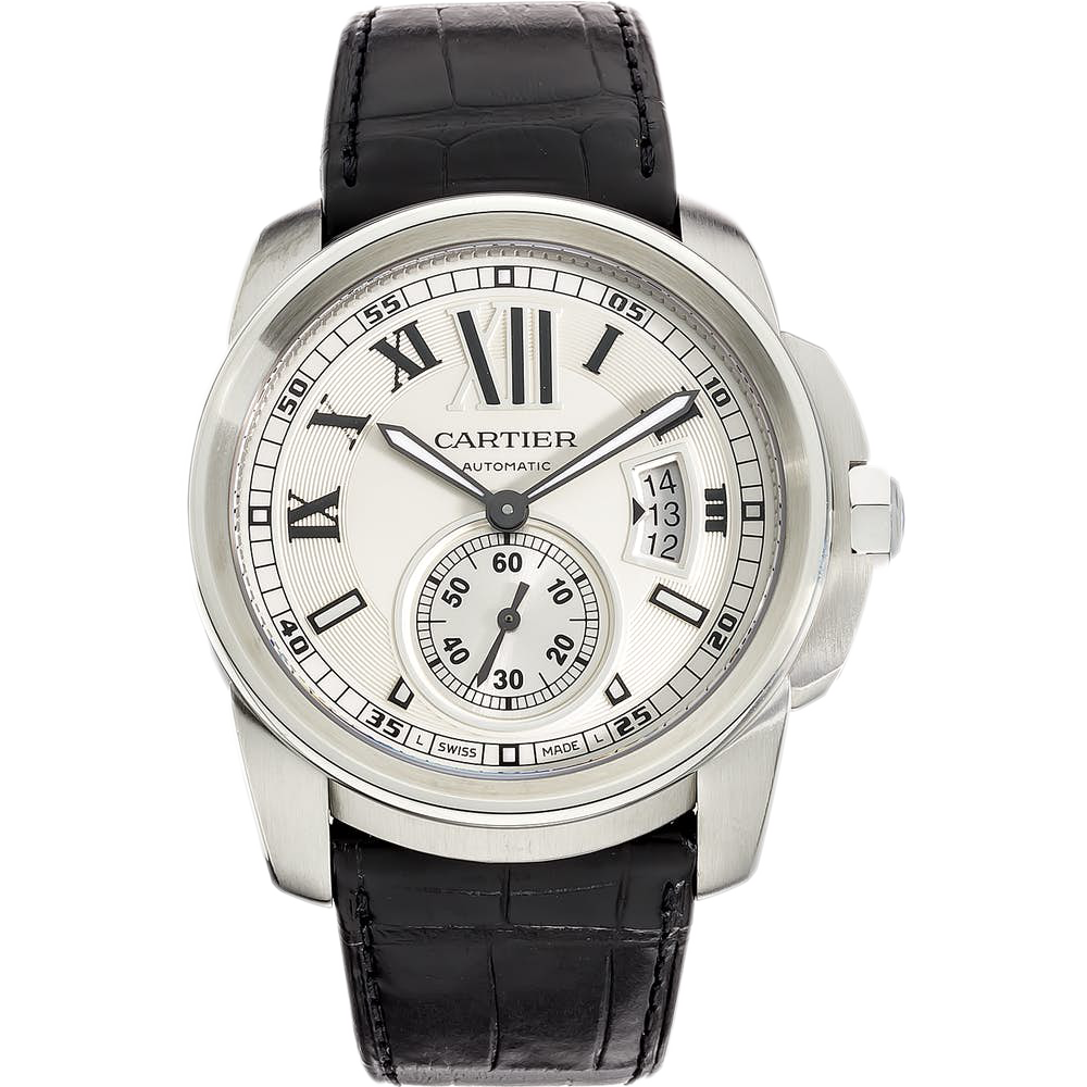 [9.8新]卡地亚卡历博系列精钢自动机械手表男W7100037