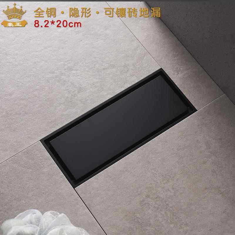 隐形地漏防隐臭全铜盖板嵌入式镶瓷砖浴可隐形双用室卫生间地通用