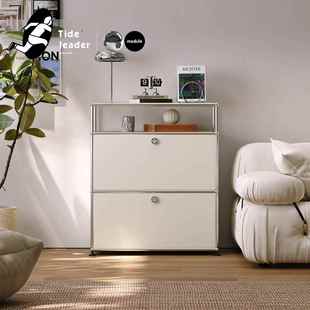 Tide leader包豪斯餐边斗柜储物收纳柜艺术感客厅不锈钢usm模块柜