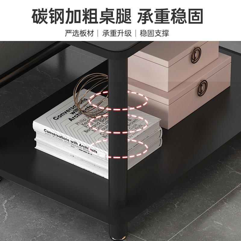 办公单人沙发中间茶几边几休息区接待会客室会议室方形玻璃小茶几