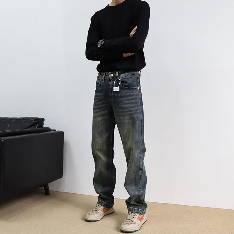潮牌覆古牛仔裤男2026新款宽松水洗裤男士大尺码春夏季休闲 直筒